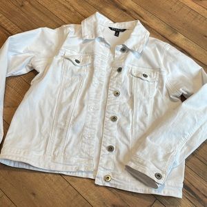 Baccini, Size Medium, White denim jacket